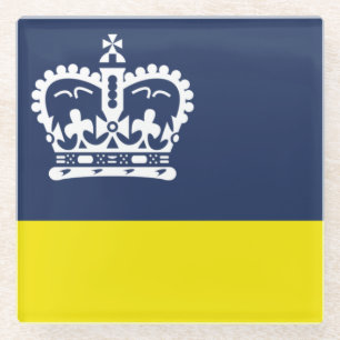 Dessous-de-verre En Verre Drapeau du Dessous de verre de verre de Regina (Sa