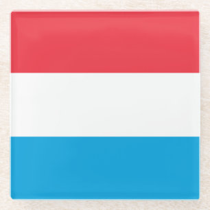 Dessous-de-verre En Verre Drapeau du Luxembourg