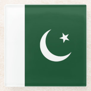 Dessous-de-verre En Verre Drapeau du Pakistan