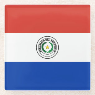 Dessous-de-verre En Verre drapeau du Paraguay