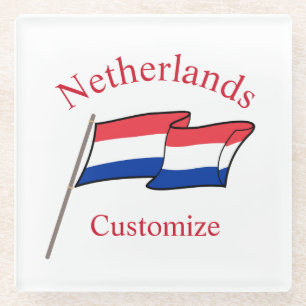Dessous-de-verre En Verre Drapeau du pays des Pays-Bas Thunder_Cove