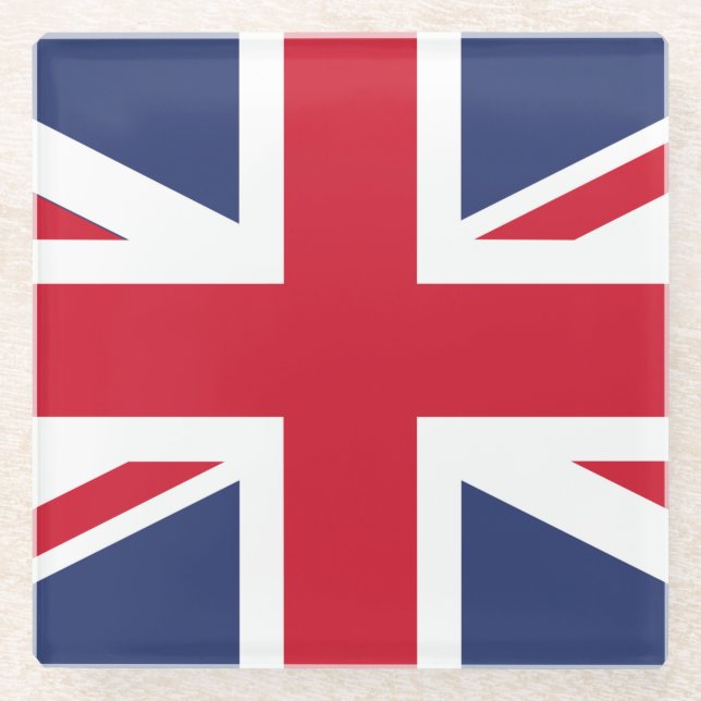 Dessous-de-verre En Verre Drapeau du Royaume-Uni (Devant)