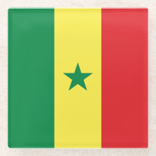 Dessous-de-verre En Verre Drapeau du Sénégal
