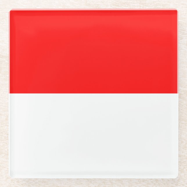 Dessous-de-verre En Verre Drapeau Indonésie (Devant)