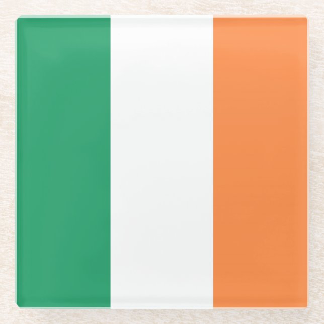 Dessous-de-verre En Verre Drapeau irlandais (Devant)