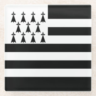 Dessous-de-verre En Verre Drapeau patriotique de Bretagne
