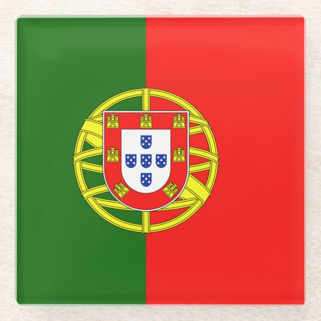 Dessous-de-verre En Verre Drapeau Portugal (Devant)