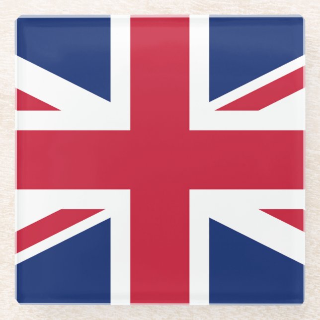 Dessous-de-verre En Verre Drapeau Royaume-Uni  (Devant)