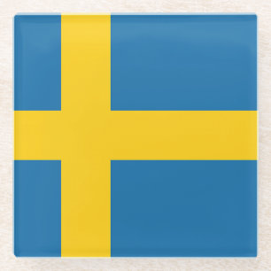 Dessous-de-verre En Verre Drapeau Suède