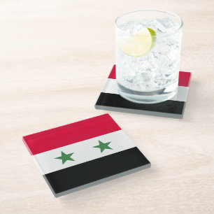 Dessous-de-verre En Verre Drapeau syrien