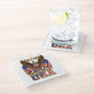 Dessous-de-verre En Verre Drapeau USA 250e anniversaire 250 ans d'Amérique