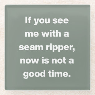 Dessous-de-verre En Verre Drôle Quote de problèmes de courtepointe dans Sage