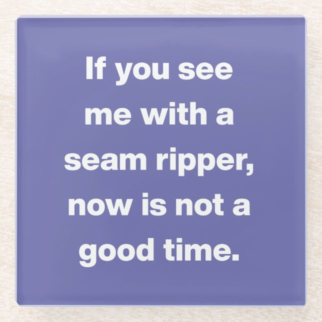 Dessous-de-verre En Verre Drôle Quote de problèmes de pourpre (Devant)