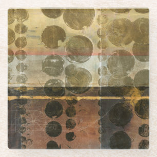 Dessous-de-verre En Verre Droplets verts circulaires