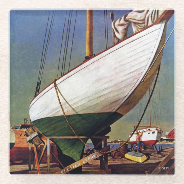 Dessous-de-verre En Verre Dry Dock par John Atherton (Devant)