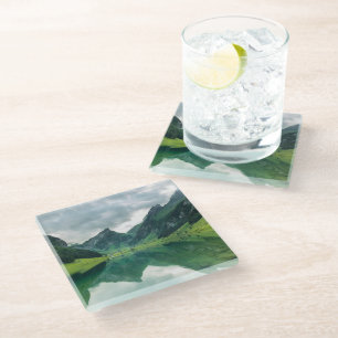 Dessous-de-verre En Verre Eau Lac Alpes suisses