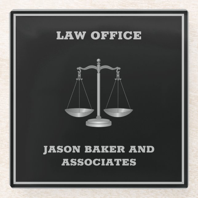 Dessous-de-verre En Verre Échelle de justice (Devant)