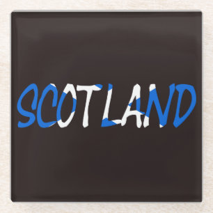 Dessous-de-verre En Verre Ecosse superposé écossais Drapeau de la côte