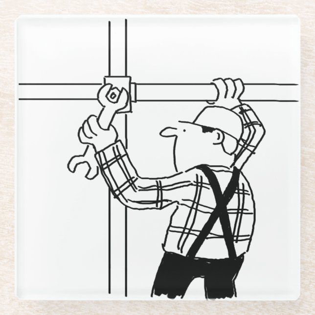 Dessous-de-verre En Verre Écran avec échafaudage (Devant)