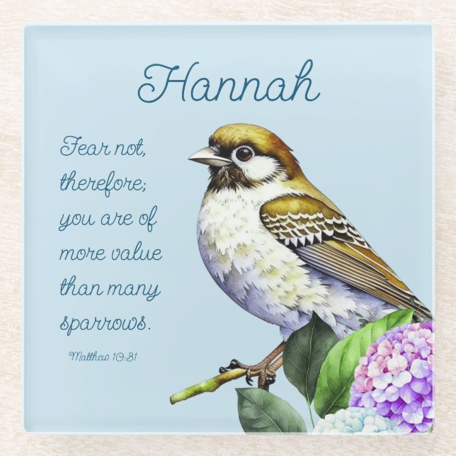 Dessous-de-verre En Verre Écriture Matthieu 10:31 (Devant)