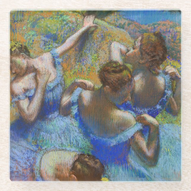 Dessous-de-verre En Verre Edgar Degas - Danseurs Bleus (Devant)