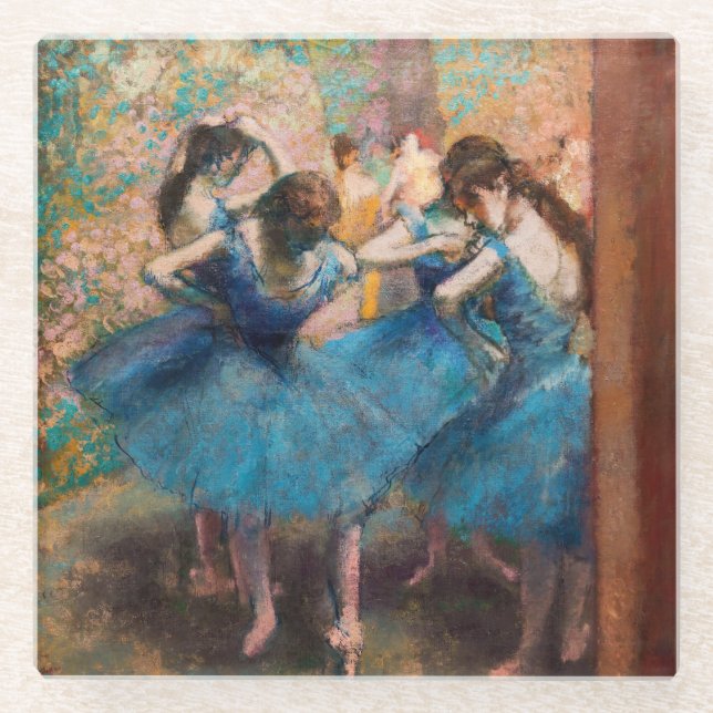 Dessous-de-verre En Verre Edgar Degas - Danseurs en bleu (Devant)