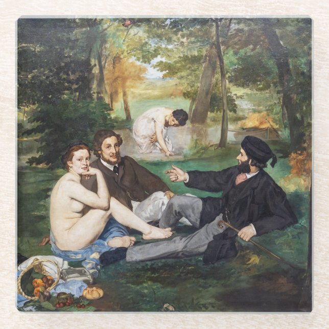 Dessous-de-verre En Verre Edouard Manet - Déjeuner sur l'herbe (Devant)