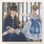 Dessous-de-verre En Verre Edouard Manet - Le Chemin De Fer<br><div class="desc">Le chemin de fer / Le chemin de fer - Edouard Manet,  1873</div>