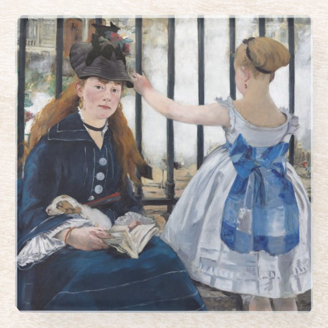 Dessous-de-verre En Verre Edouard Manet - Le Chemin De Fer (Devant)