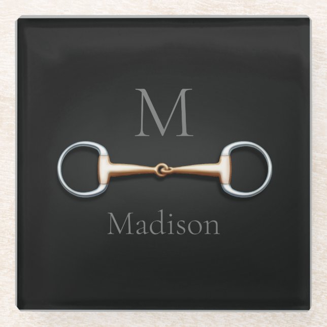 Dessous-de-verre En Verre Eggbutt Snaffle Bit Equestrimed (Devant)