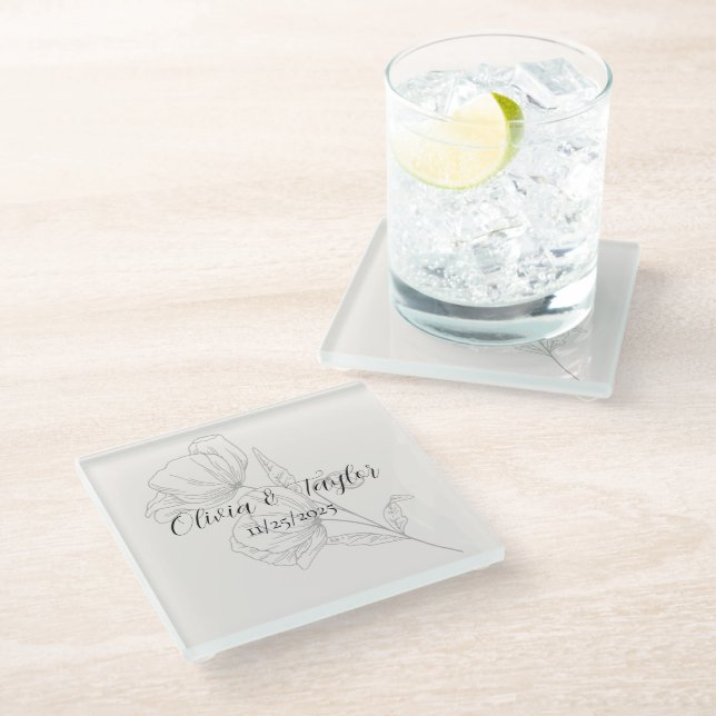 Dessous-de-verre En Verre Élégance Beige (Incliné)
