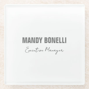 Dessous-de-verre En Verre Élégant professionnel minimaliste moderne ajouter