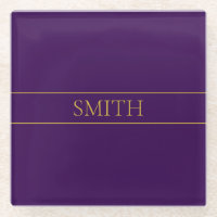 Élégant texte personnalisable | Gold & Deep Purple