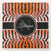 Elégante esthétique Peau de tigre orange et noir