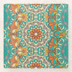 Dessous-de-verre En Verre Éléments décoratifs vintages : Pat sans couture or