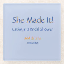 ELLE A FAIT LA DOUCHE DE MARIÉE BLEU ORANGE CHIC T