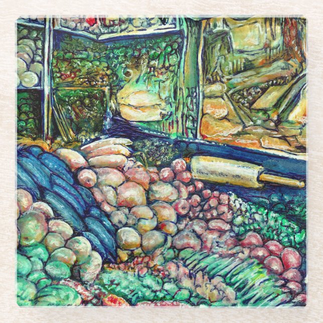 Dessous-de-verre En Verre Encelade (Devant)