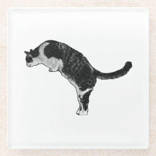 Dessous-de-verre En Verre Énergie de chat frais