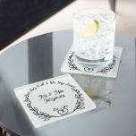 Dessous-de-verre En Verre Ensemble, ils ont construit une vie qu'ils aimaien<br><div class="desc">M. et Mme Dessous de verre - cadeau sucré pour les couples mariés, les jeunes mariés et les cadeaux pour le ménage. La citation, feuille et coeur d'amour forment un cadre type de couronne autour du nom du couple marié et vous pouvez aussi ajouter leur est. année. La citation dit...</div>
