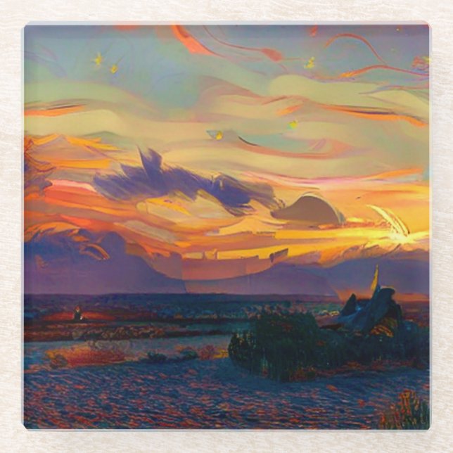 DESSOUS-DE-VERRE EN VERRE ENSOLEIL (Devant)