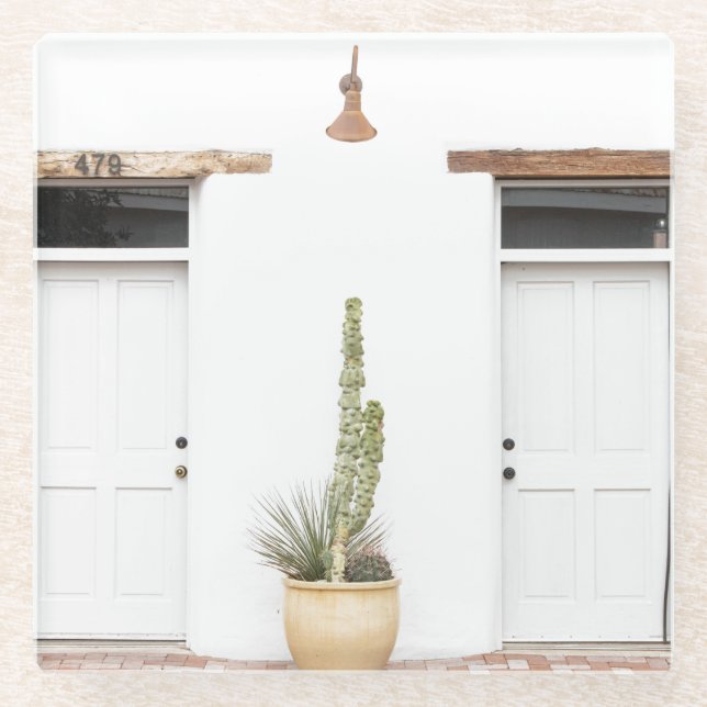 Dessous-de-verre En Verre Entrée blanche sud-ouest (Devant)