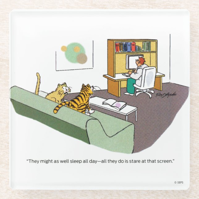 Dessous-de-verre En Verre Entretien de chat (Devant)