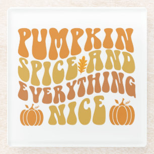 Dessous-de-verre En Verre Épices citrouilles Et Tout Bien