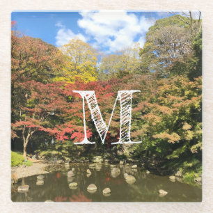 Dessous-de-verre En Verre Érables colorés par Étang