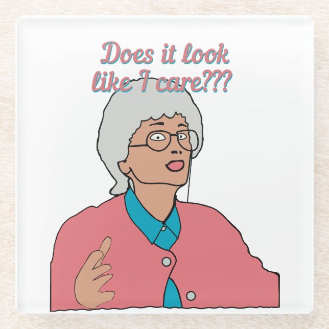 Dessous-de-verre En Verre Est-ce que ça me semble important ? (Devant)