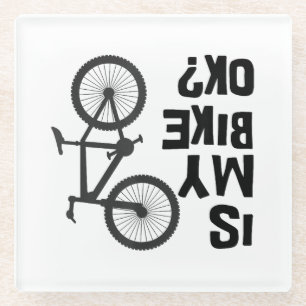 Dessous-de-verre En Verre Est Mon Vélo OK Funny VTT