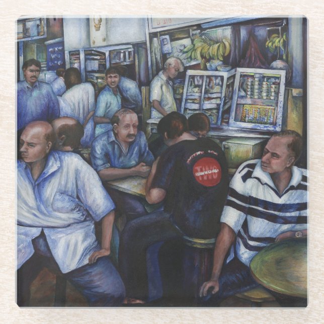 Dessous-de-verre En Verre Et...Elle a épousé le Mailman (Devant)