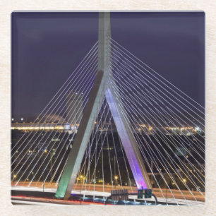 Dessous-de-verre En Verre États-Unis, Massachusetts, Boston. Leonard Zakim