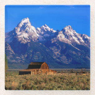 Dessous-de-verre En Verre États-Unis, Wyoming, Parc national de Grand Teton