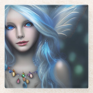 Dessous-de-verre En Verre Ethereal Mystical Fairy Girl